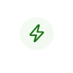 Eclair de foudre dans cercle vert